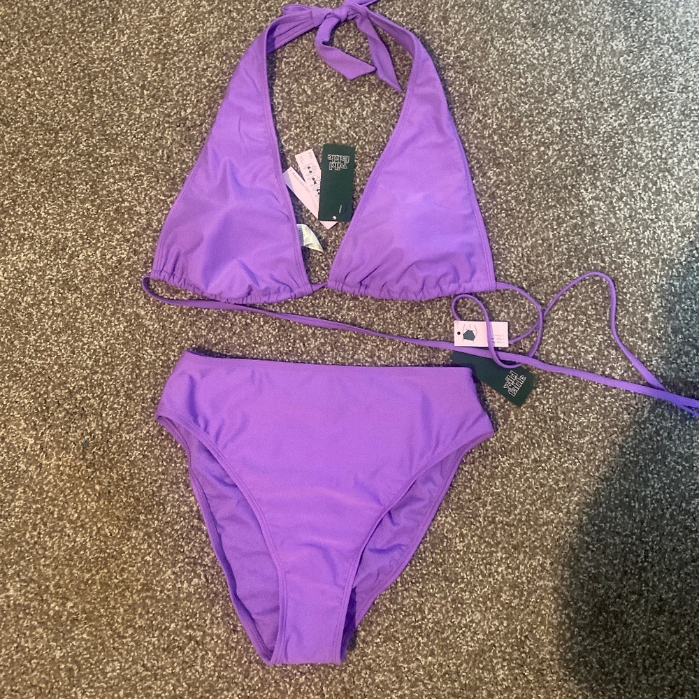 NWT CUTE WILD FABLE 2 piece BIKINI SET LILAC 12-14